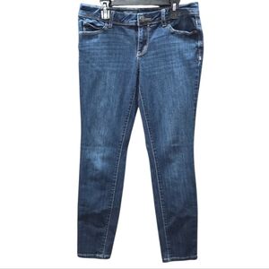 Simply Vera Vera Wang Dark Blue Mid-rise Skinny Jeans Size 4 Petite